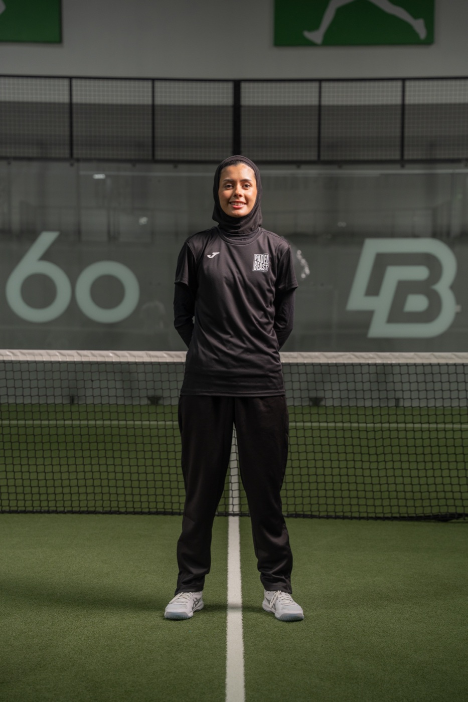 Afra, UAE National Padel Team player sponsored by Padel Beast