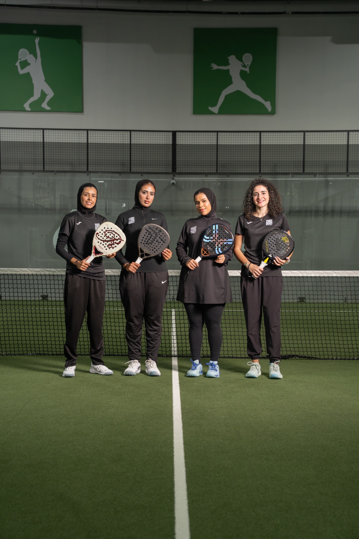 Ladies Academy players and ambassadors at Padel Beast