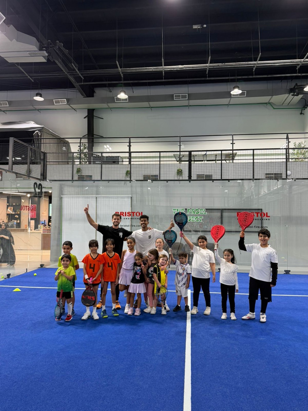 Kids Academy group at The Padel Project