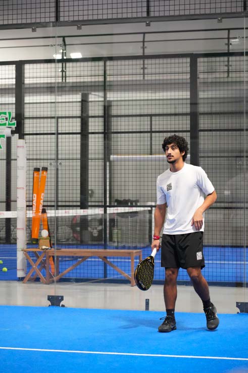 Junior player developing padel fundamentals