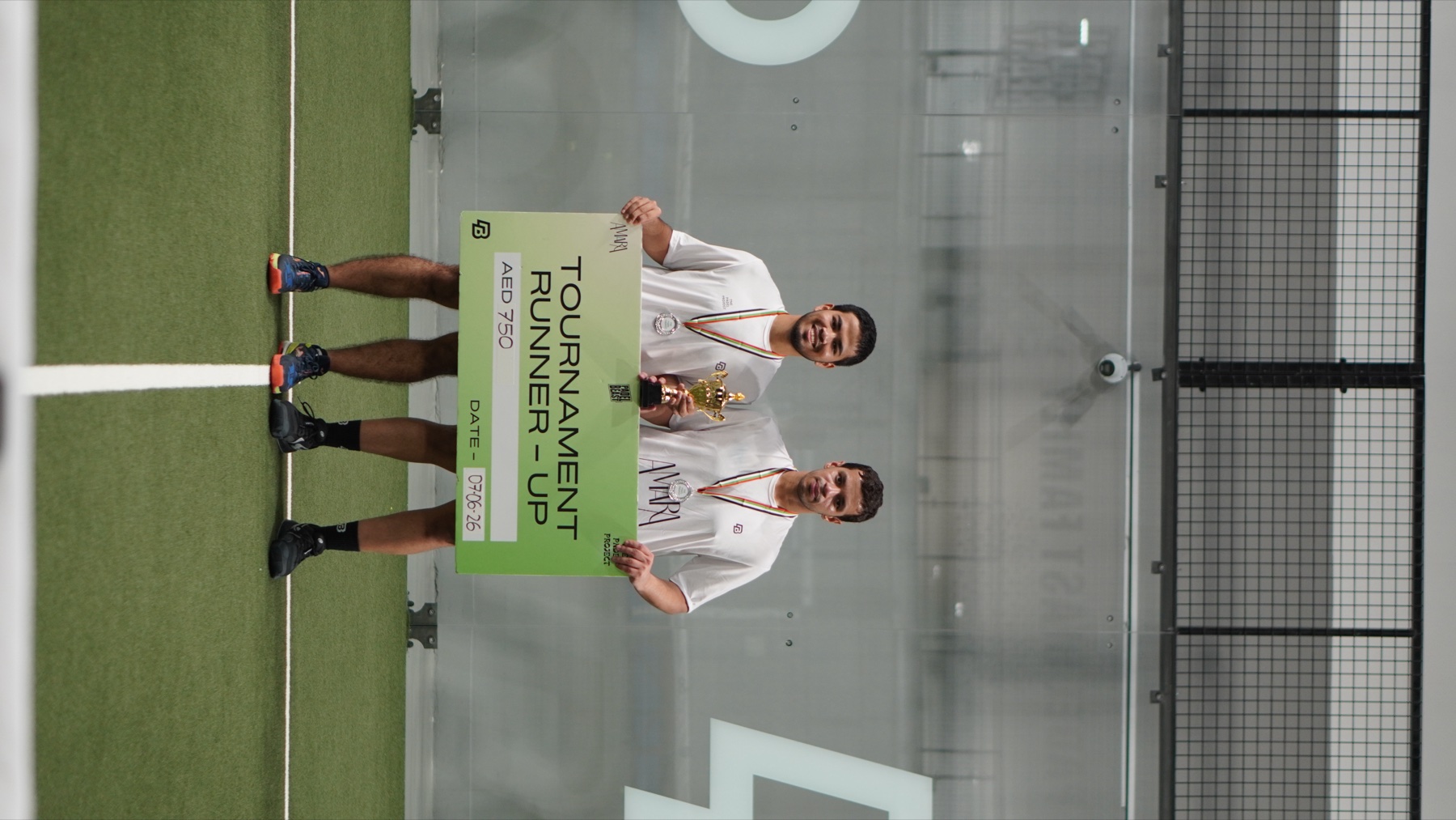 Padel Beast tournament runner-up prize presentation
