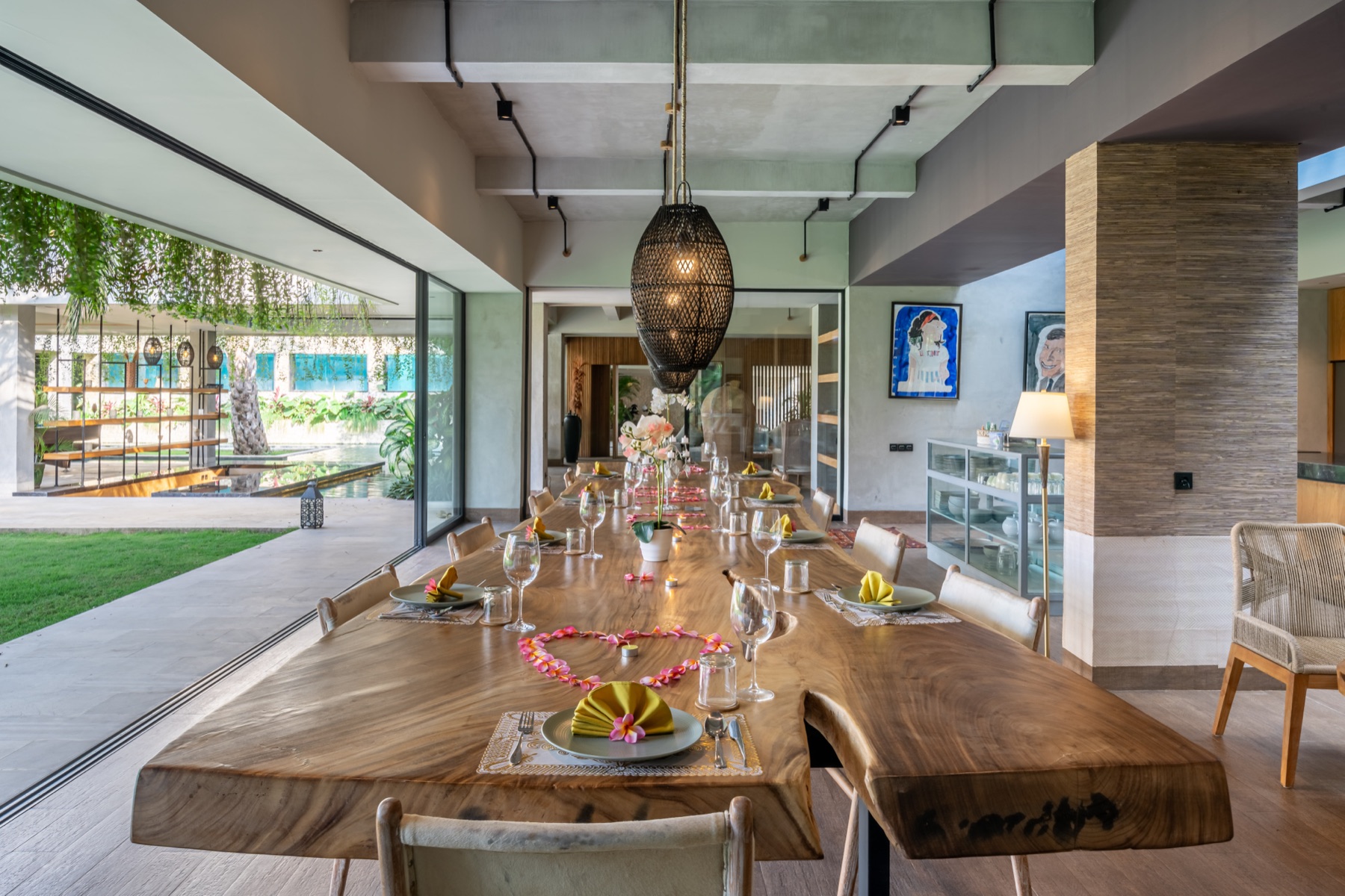In-house catering and dining at V House Bali