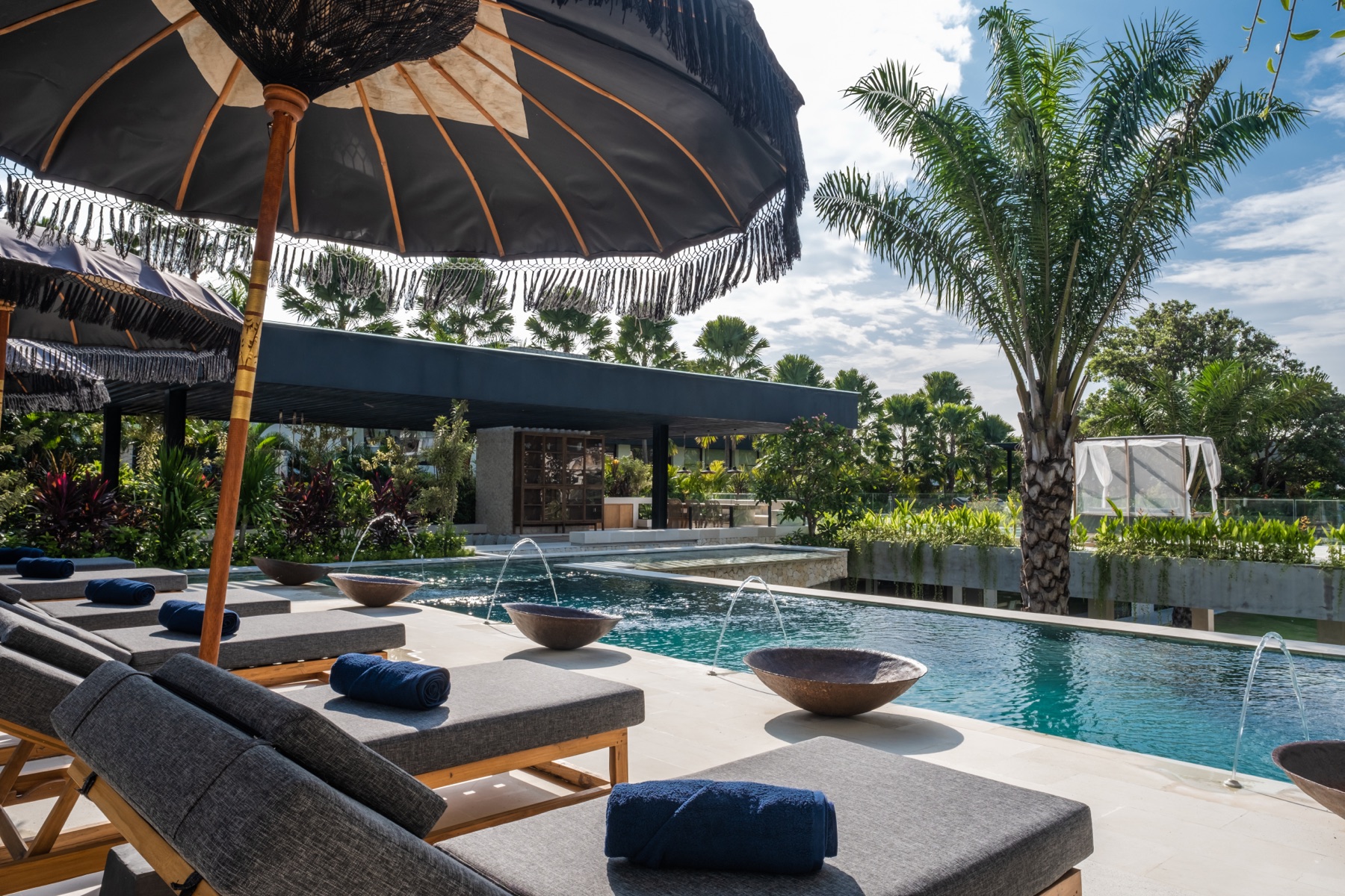 Pool and recovery deck at V House Bali