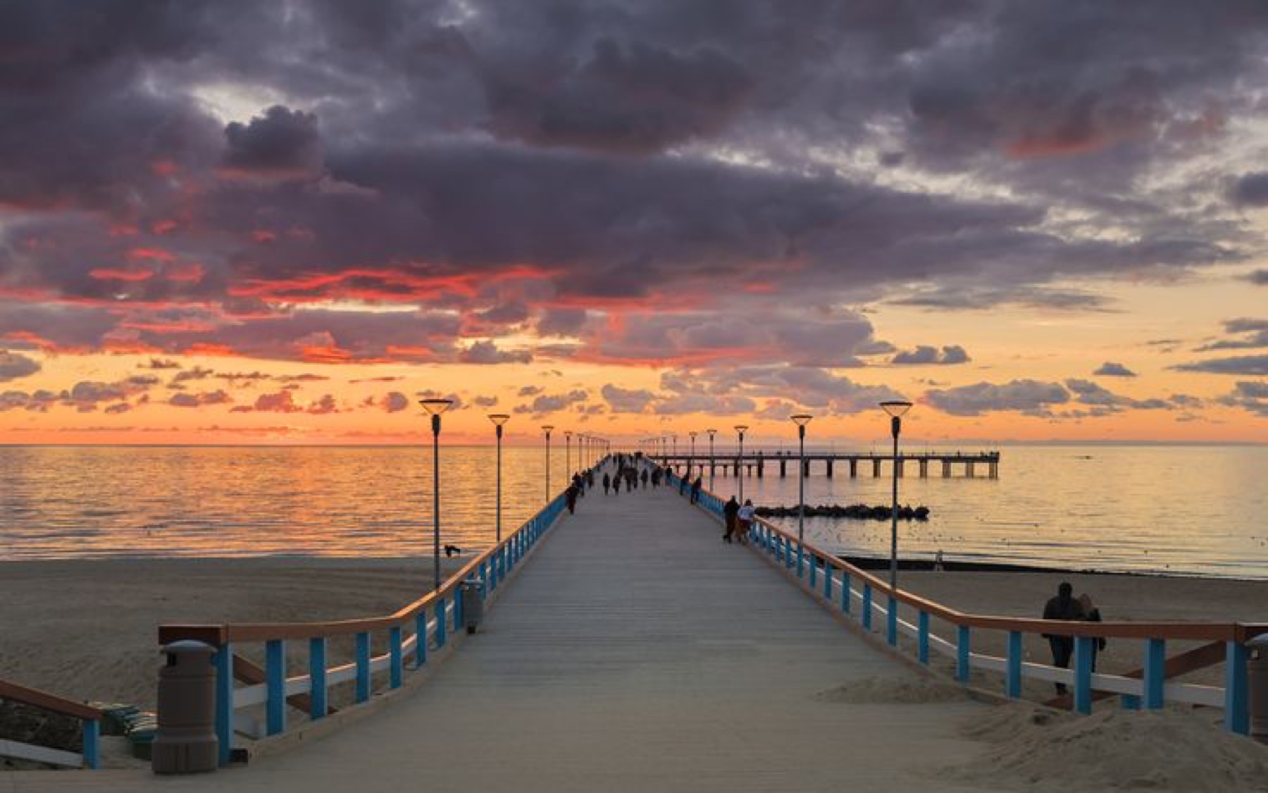 Palanga pier, Lithuania at sunset