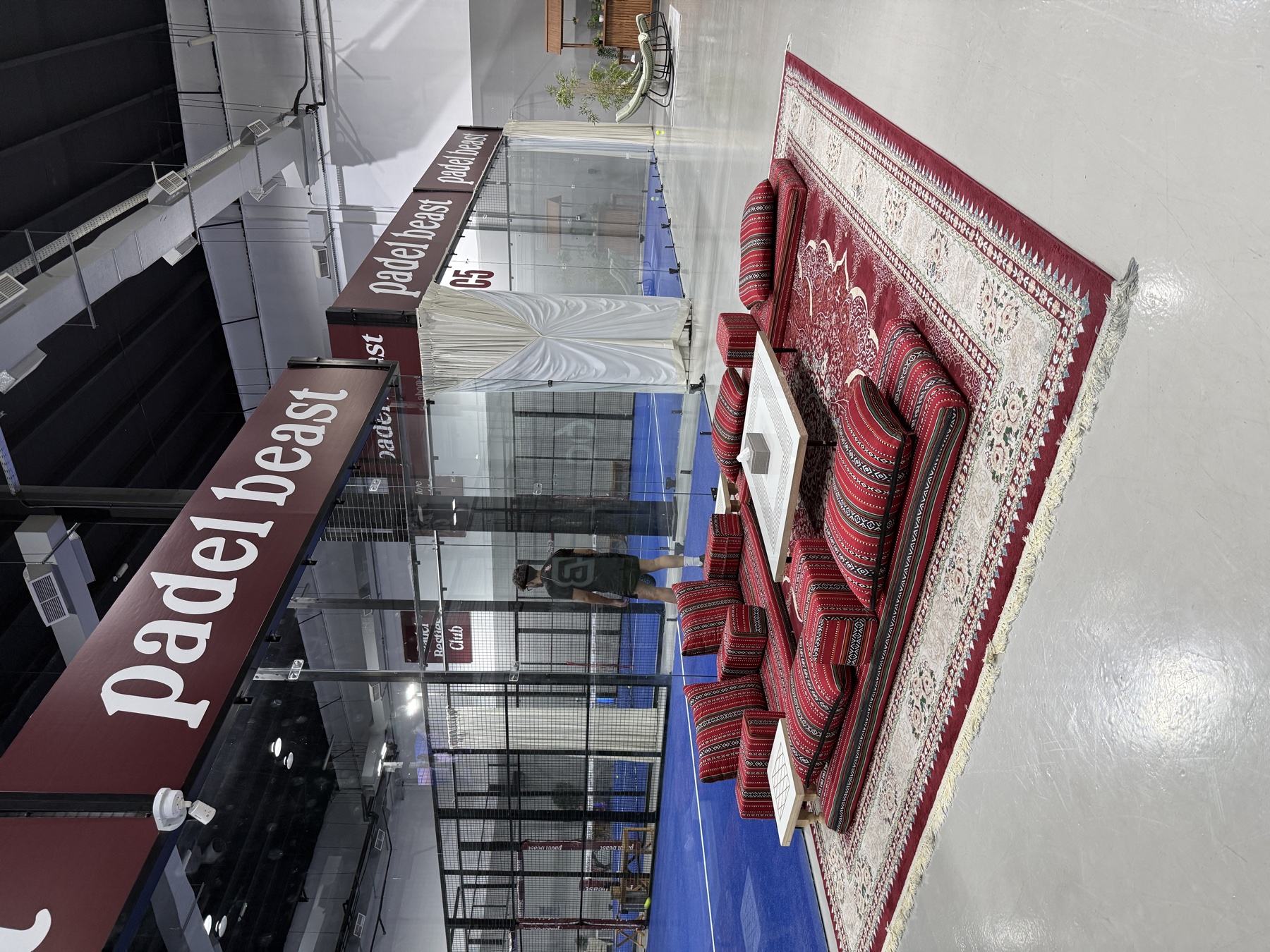 The Padel Project majlis lounge, Musaffah